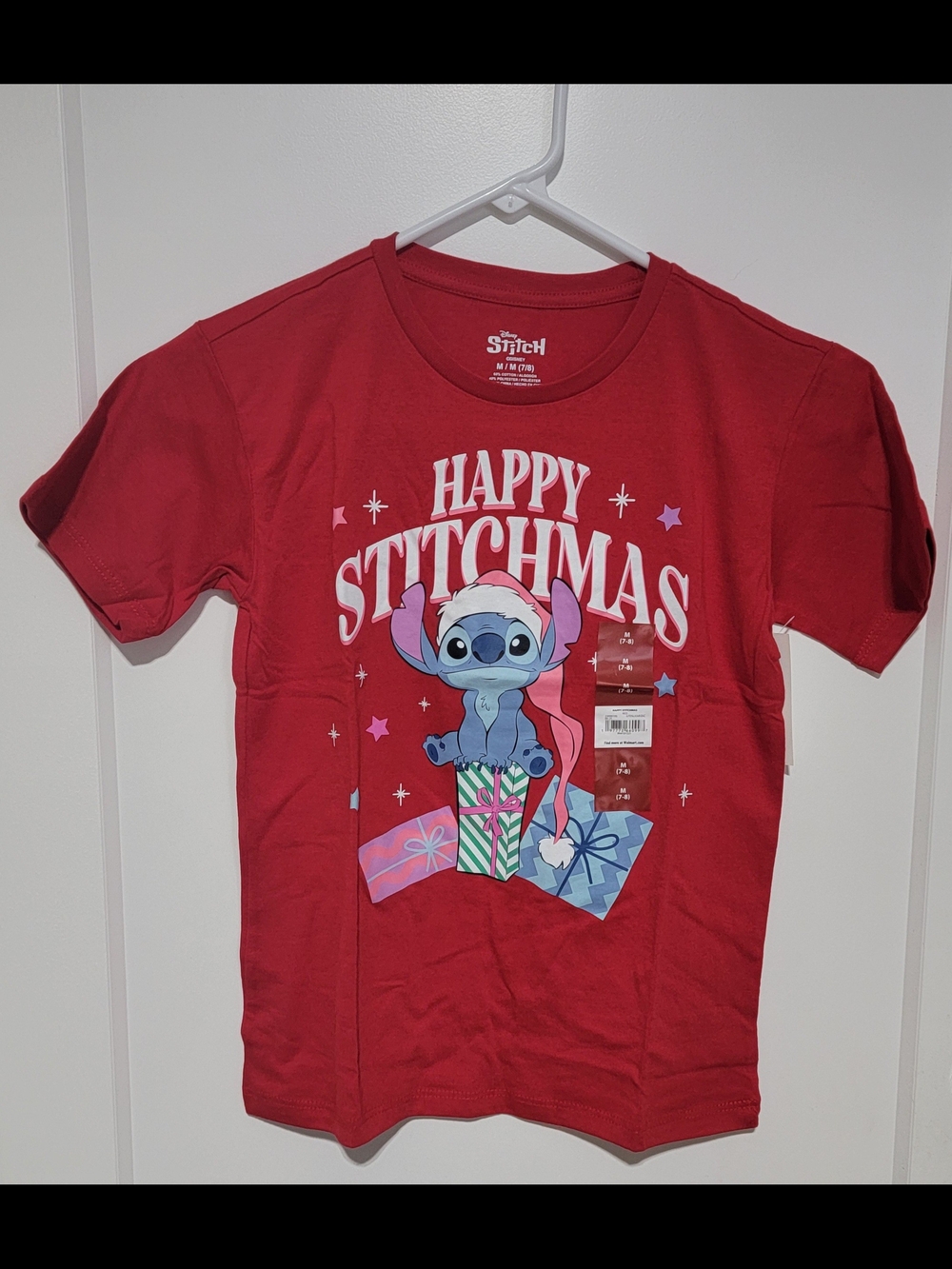"Happy Stitchmas" Red Kids T-Shirt